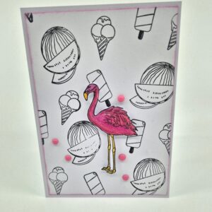 Sommerkarte Flamingo