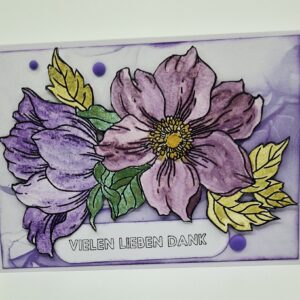 Dankeskarte Aquarellblumen