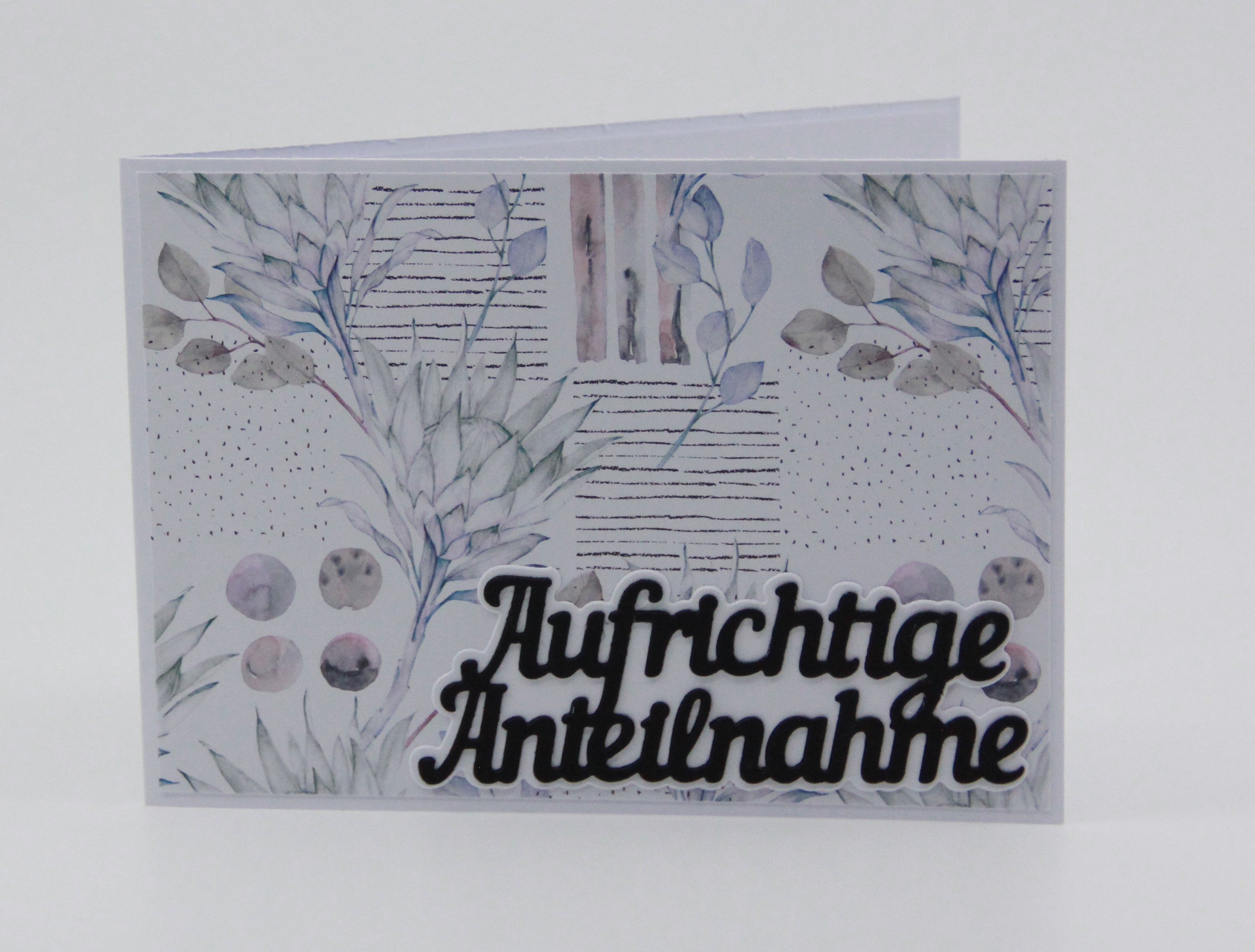 Trauerkarte "Aufrichtige Anteilnahme"