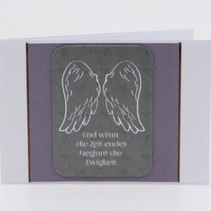 Trauerkarte "Engelsflügel"