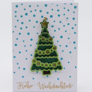 Weihnachtskarte mit Anhänger zum Abnehmen