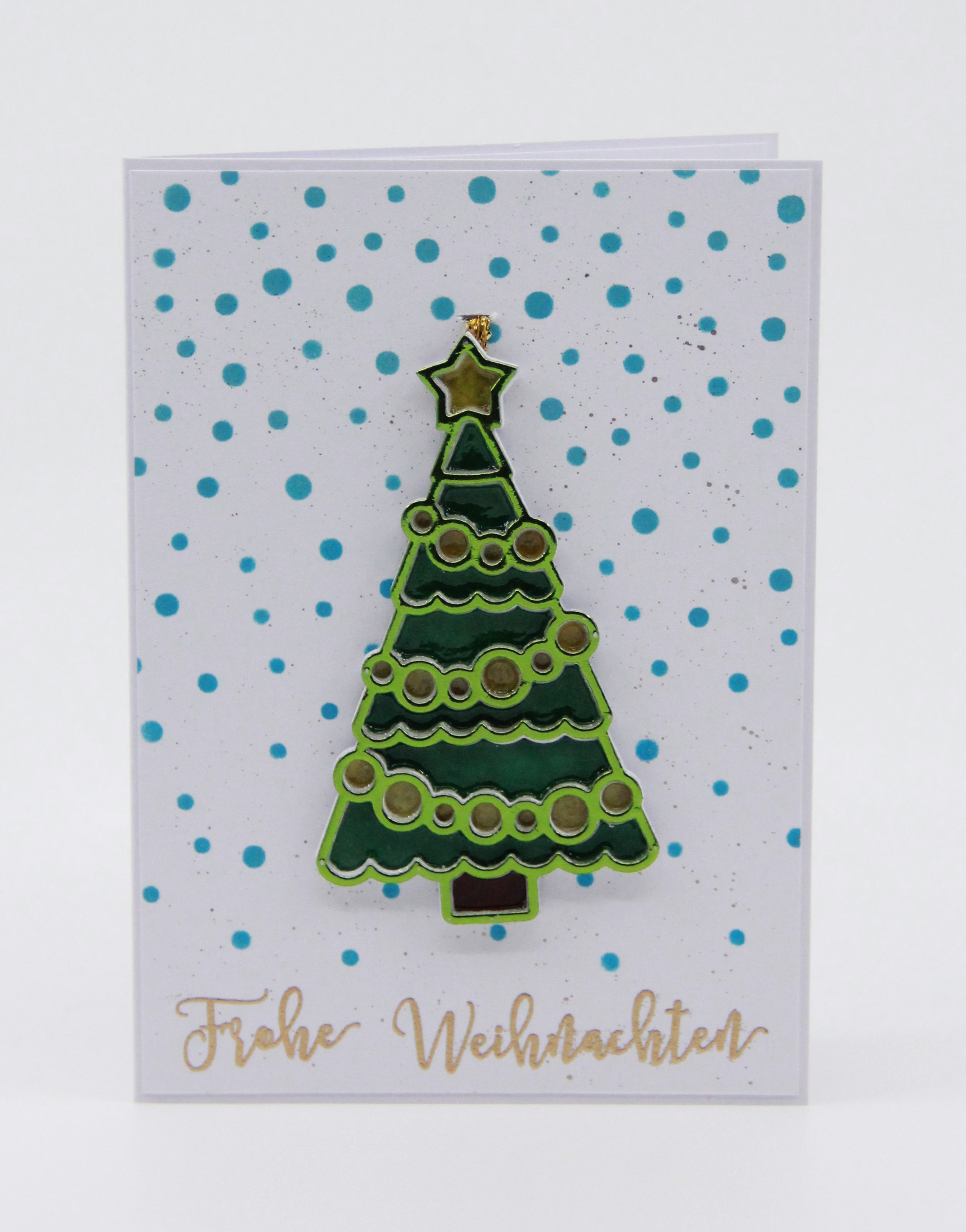 Weihnachtskarte mit Anhänger zum Abnehmen