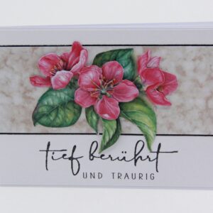 Trauerkarte "tief berührt und traurig"