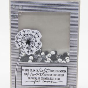 Trauerkarte Shakerkarte "Pusteblume"