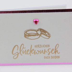 Hochzeitskarte mit Ringen
