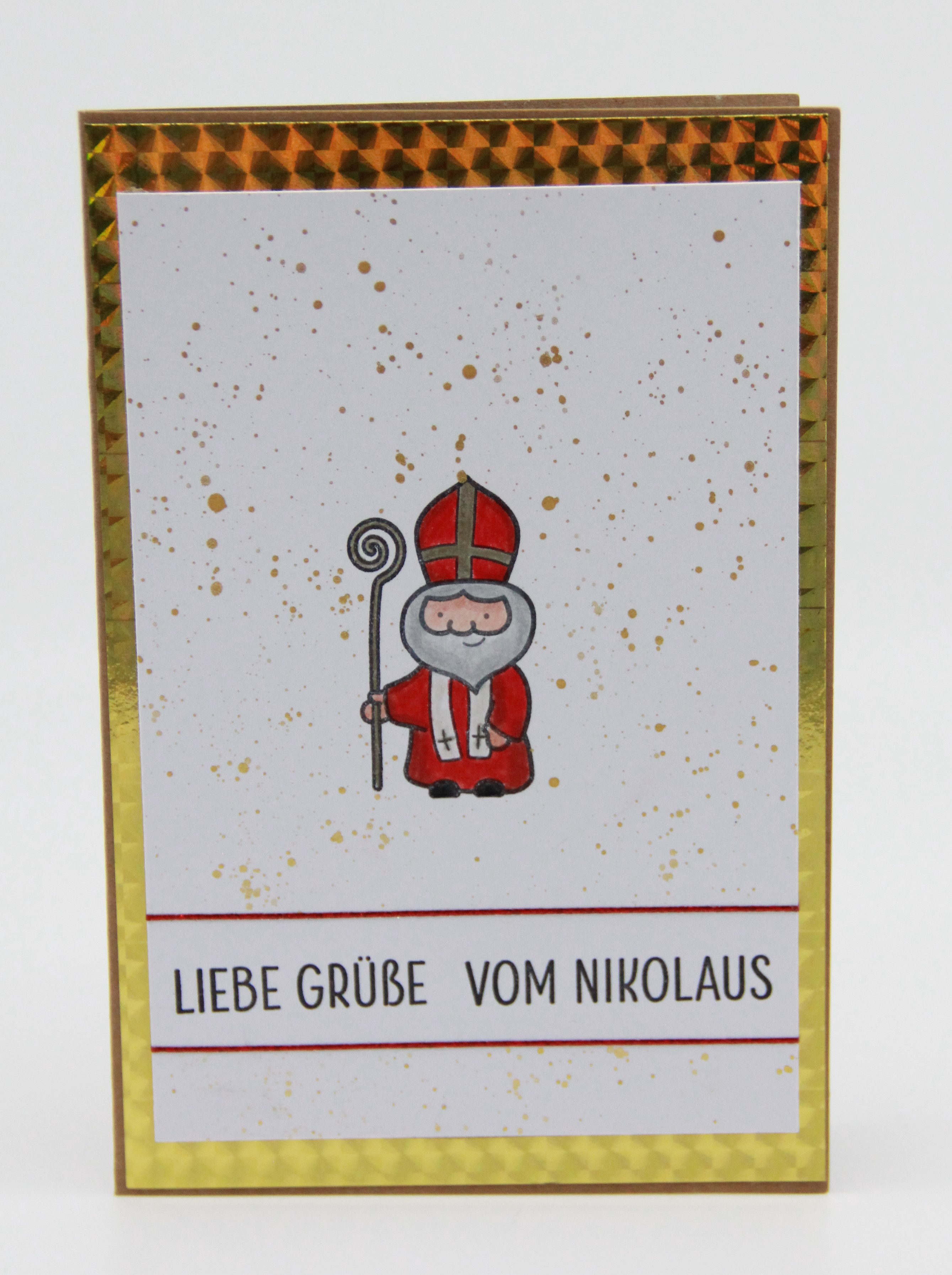 Weihnachtskarte "Grüsse vom Nikolaus"
