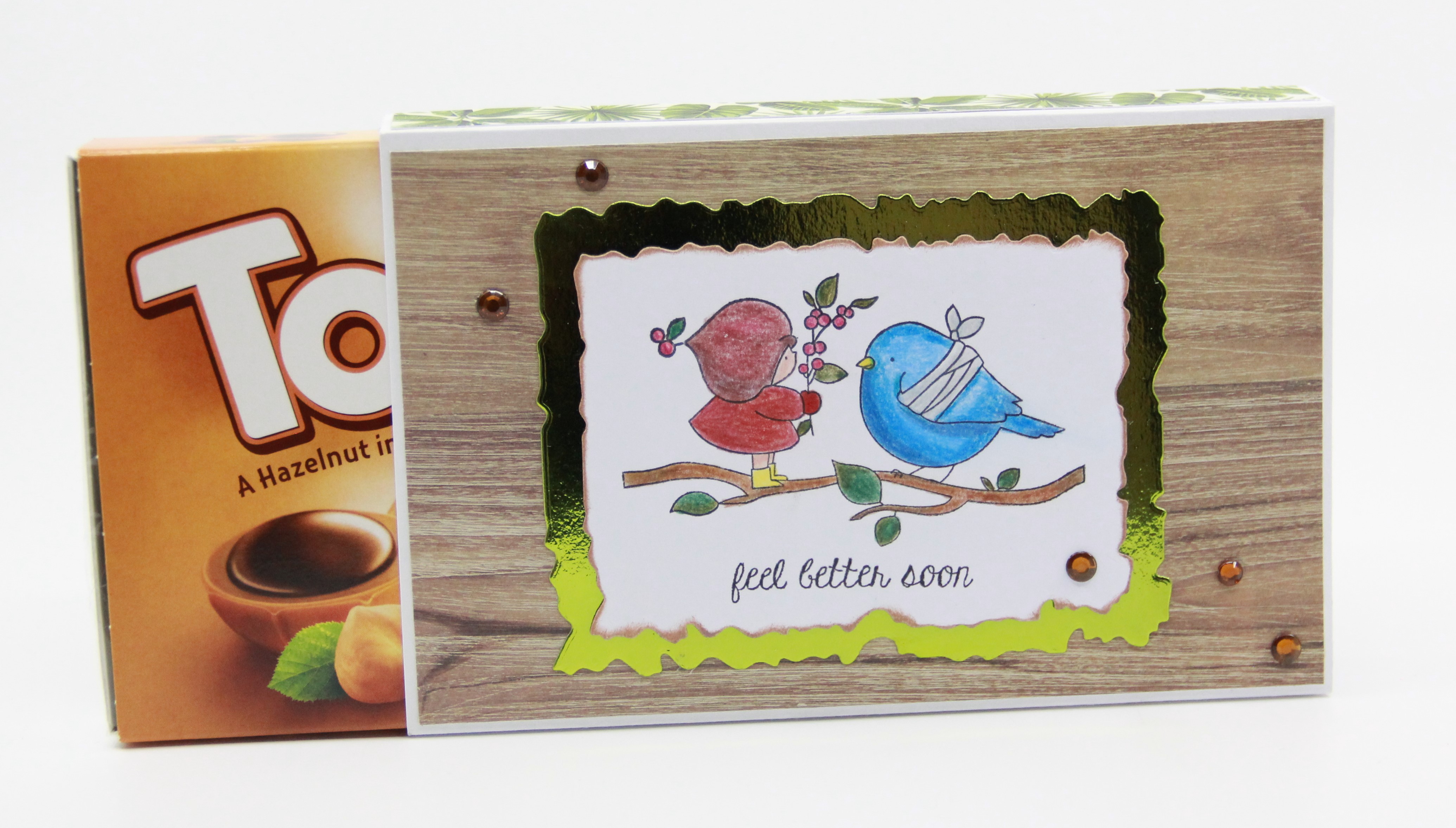 Toffifeeverpackung "Feel better soon"