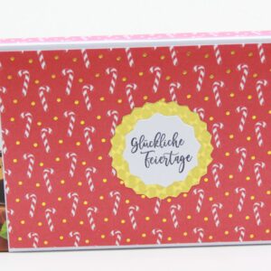 Toffifeeverpackung "Glückliche Feiertage" Zuckerstangen