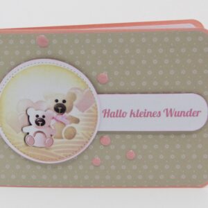 Babykarte "Hallo kleines Wunder"