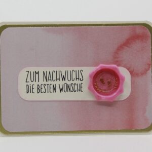 Babykarte mit Wachssiegel