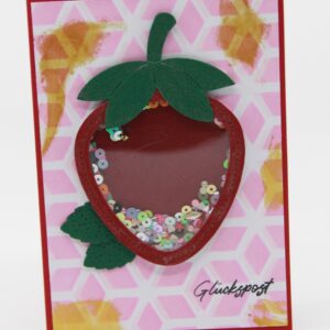 Shakerkarte "Erdbeere"