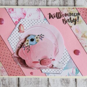 Babykarte "Schweinchen"