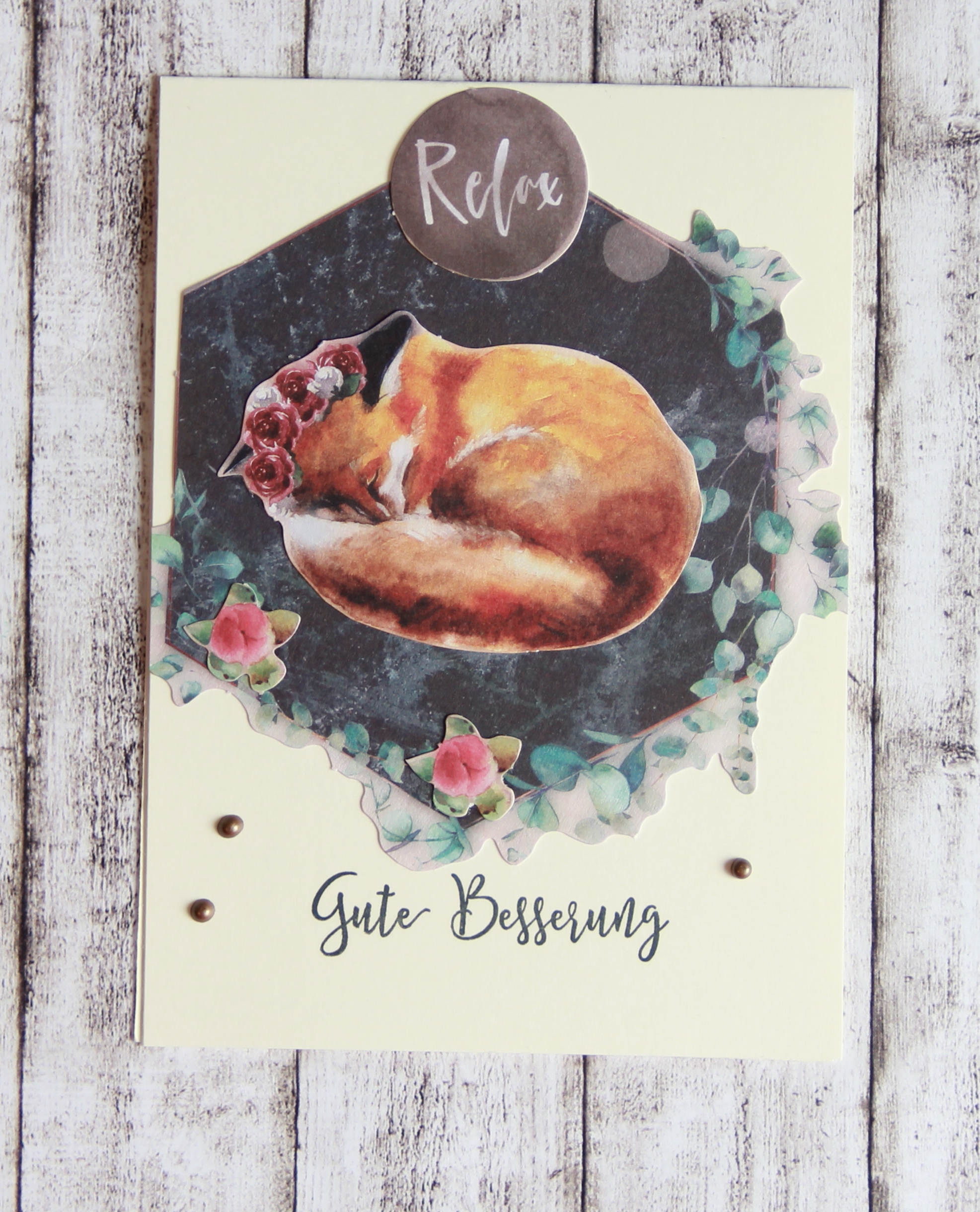Karte "Gute Besserung" Fuchs
