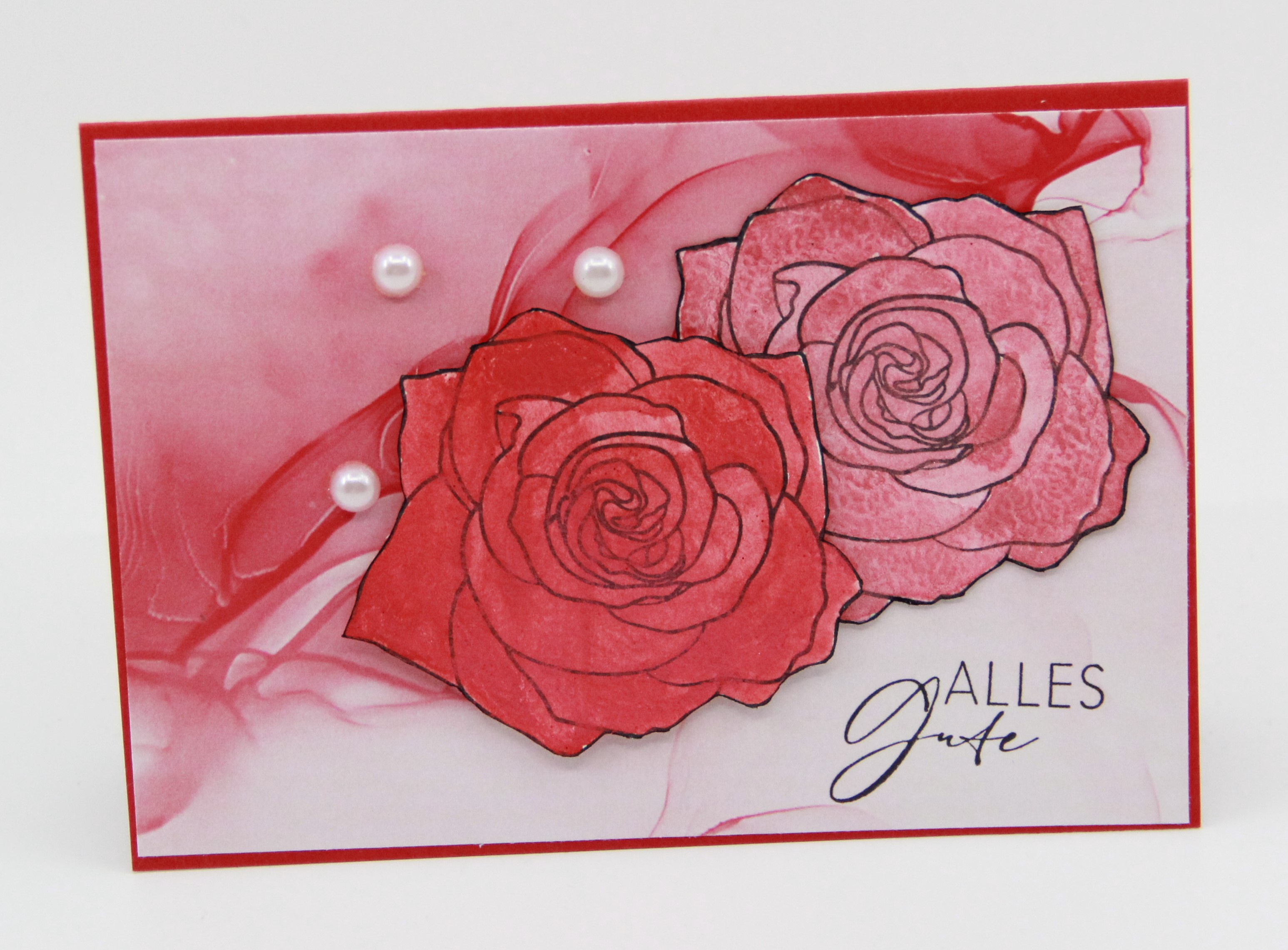 Geburtstagskarte Rosen Aquarell