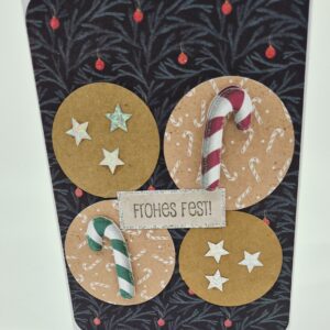Weihnachtskarte Zuckerstangen