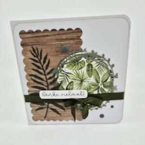 Quadratische Dankeskarte "Pflanzen"