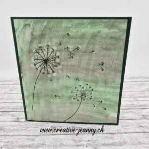 Quadratische Karte Pusteblume