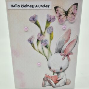 Babykarte Kleines Wunder Häschen