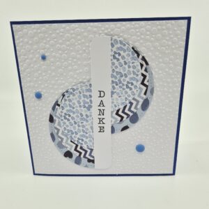 Dankeskarte Kreise blau
