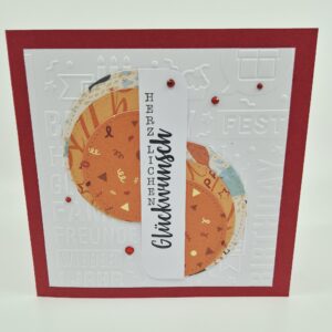 Geburtstagskarte Kreise rot