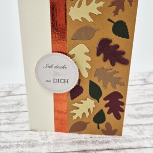 Karte "Ich denk an Dich" herbstlich